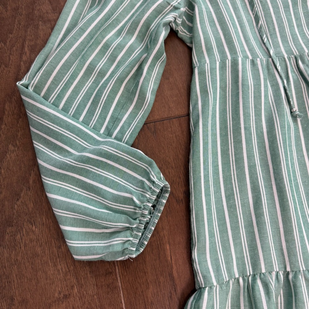 Gentle Fawn Green Striped Midi Dress - Picture 5 of 16